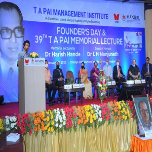 39th T A Pai Memorial Lecture on Founder’s Day conducted by TAPMI, MAHE