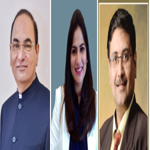 Dr. P. D. Patil, Dr. Smita Jadhav, Dr. Tushar J. Palekar,Chancellor, Trustee & Executive Director, Ph.D. Principal