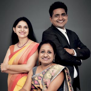 Prof. D Surya Prakash, Prof. Anuja Ashtewale & Dr. Harshada Samudre,Founders and Promoters, Imperial School of Banking and Management Studies